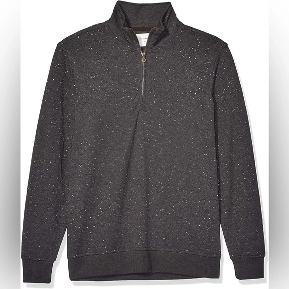 NWOT Billy Reid Mens Long Sleeve Donegal Half Zip Pullover Sweater Charcoal XL - Picture 1 of 9
